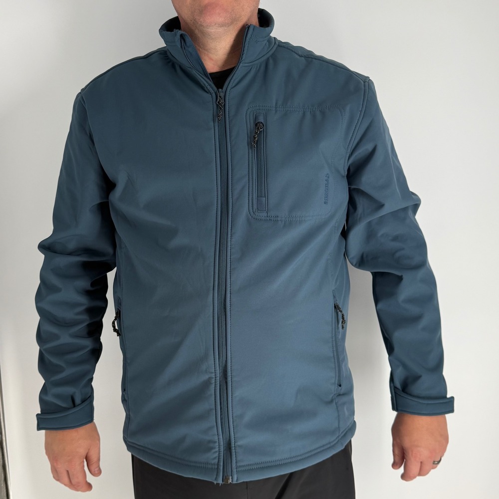 RedHead Brand Co Mens Softshell Fleece Lined Full Zip Jacket Teal Size XL